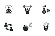 Biohacking icons set . Biohacking pack symbol vector elements for infographic web