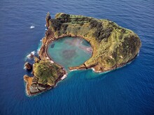 View Of The Vila Franca Islet, An Uninhabited Islet In The Portuguese Archipelago Of The Azores
