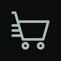 ecomerce icon, line style and grey backgrou