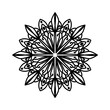 © amin - Easy mandala, simple mandalas flowers coloring page on white background.