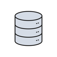 Poster - Database icon. High quality coloured vector illustration..