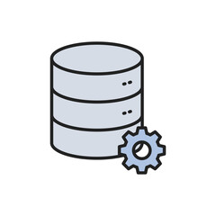 Poster - Database settings icon. High quality coloured vector illustration.