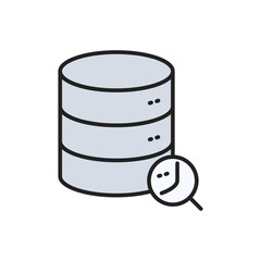 Poster - Search data in the database icon. High quality coloured vector illustration.