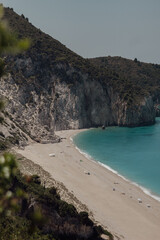 Wall Mural - almost empty milos lefkada beach in the morning