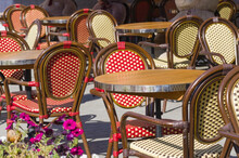 Chairs And Tables In The Summer Cafe