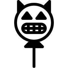 Canvas Print - candy devil glyph icon