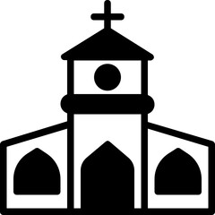 Poster - church glyph icon