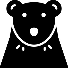 Sticker - bear glyph icon