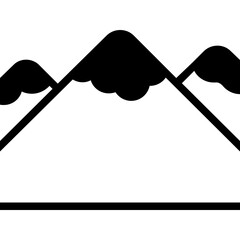 Sticker - mountains glyph icon