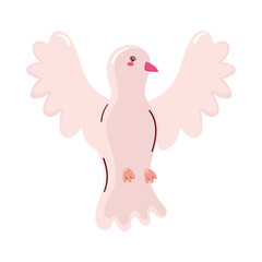 Sticker - peace dove flying