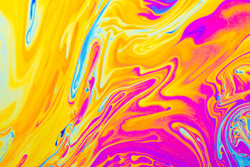 Wall Mural - psychedelic multicolored background abstract. rainbow colors. patterns background. photo macro shot 