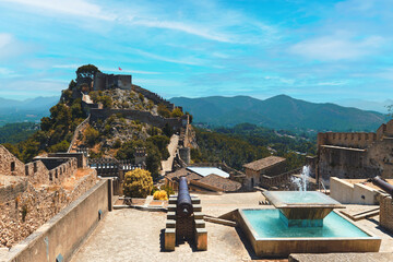 Wall Mural - Picturesque view to spanish Xativa Castle. Spain