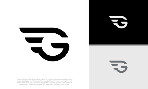 Initials G logo design. Initial Letter Logo.	