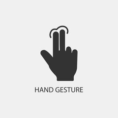 Canvas Print - hand gestures touchscreen vector icon illustration sign 