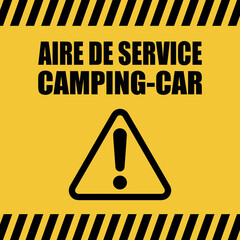 Wall Mural - Logo aire de service camping-car.