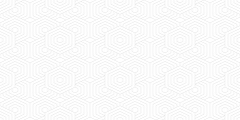 Wall Mural - white abstract background with futuristic style and hexagon pattern