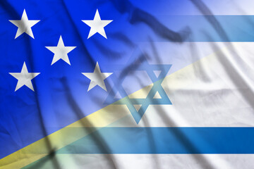 Solomon Islands and Israel state flag international contract ISR SLB