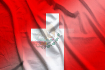 Switzerland and Mexico state flag transborder negotiation MEX CHE