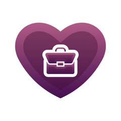 Wall Mural - suitcase love logo gradient design template icon element