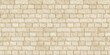 © Unleashed Design - Seamless old sandstone brick wall background texture. Tileable antique vintage stone blocks or tiles surface pattern. Rustic cottagecore wallpaper or backdrop. High resolution 3D Rendering. .