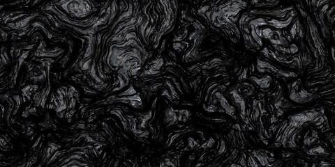 Poster - Seamless luxurious rough raw black lava rock background texture. Tileable natural dragon stone or obsidian cave wall repeat pattern. Luxury concept wallpaper backdrop. High resolution 3D rendering..