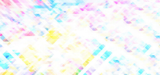 Rainbow-colored halftone CG background