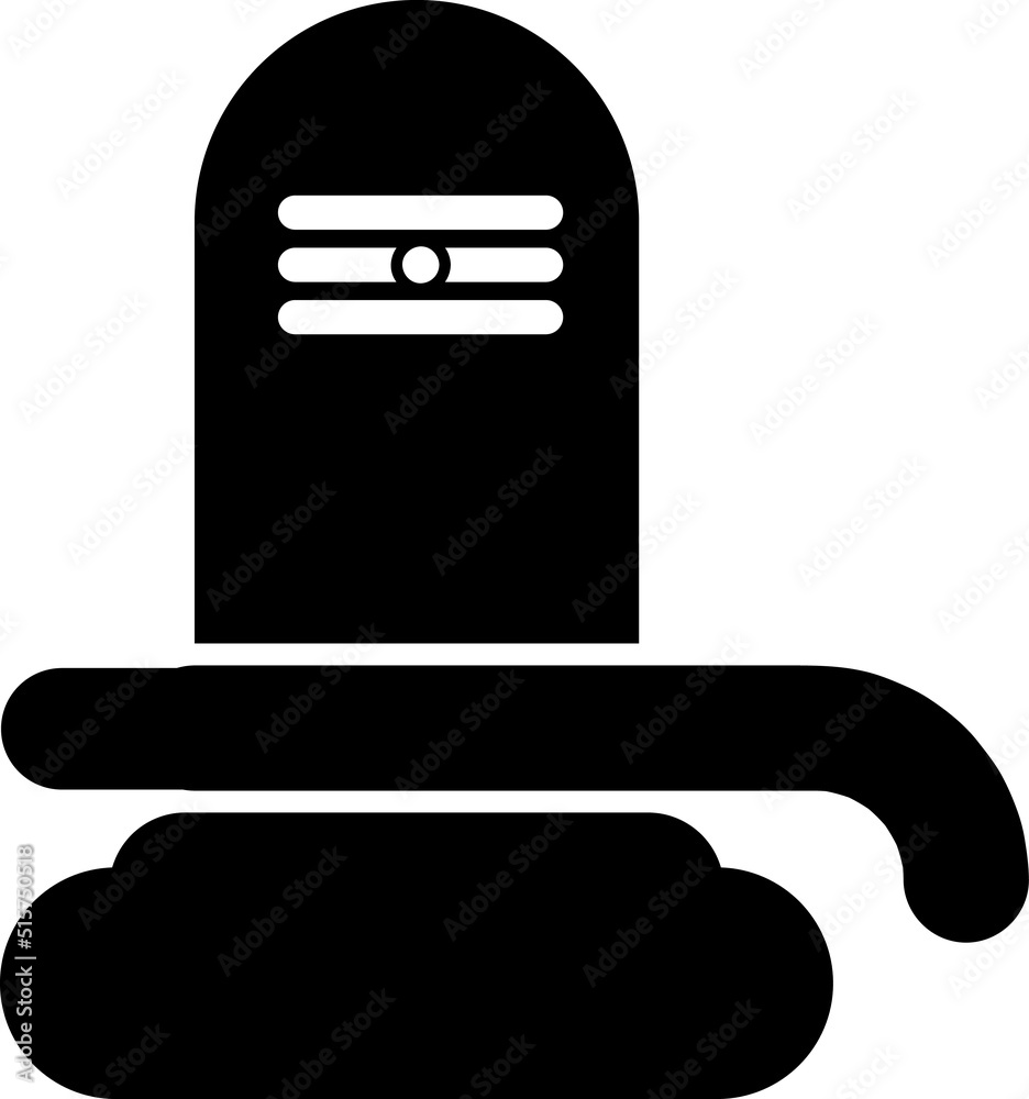 Shiva Lingam symbol sign simple icon on background.eps
