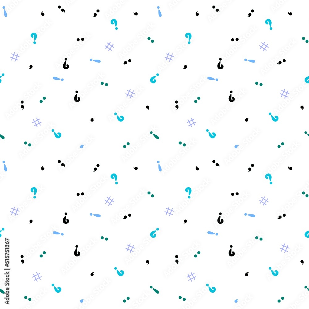 Punctuation Patterns Free Punctuation marks seamless school pattern for kids for notebooks and ...