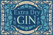 © alex_bond - Dry gin - ornate vintage decorative label