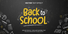 Back To School Chalk On Blackboard Background Editable Text Effect