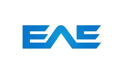 Connected EAE Letters logo Design Linked Chain logo Concept