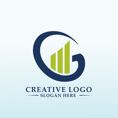 logo ideas for a financial software development company letter G