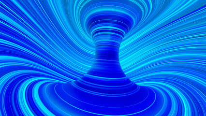 Fototapete - Abstract creative modern colorful uv background. Neon glowing twisted space lines. Beautiful swirls, bright swirls of turbulence 3D illustration