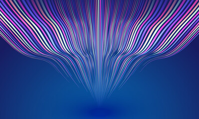 Poster - Abstract textured background of wavy ribbons moving from top to bottom