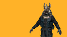 3d Render Anubis In A Tactical Military Suit