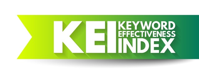 Poster - kei keyword effectiveness index - compares the count result with the number of competing web pages t