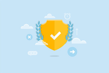 Poster - Security conceptual illustration. Business security. Vector illustration.