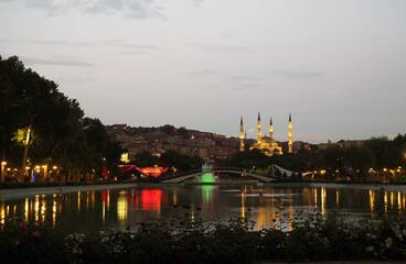 Wall Mural - View of the Melike Hatun Mosque from Youth Park (Gençlik Parkı).