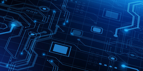 Wall Mural - Abstract hi tech. Abstract digital background with technology. Vector abstract technology.	