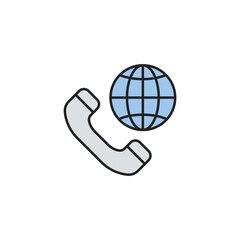 Poster - International call icon. High quality coloured vector illustration.