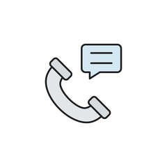 Poster - Phone message icon. High quality coloured vector illustration..