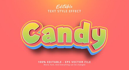 Leinwandbilder - Candy Text Style Effect, Editable Text Effect