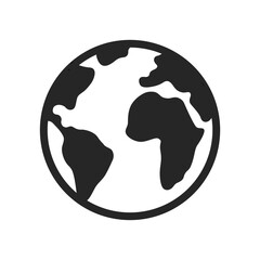 Poster - globe icon. planet earth symbol. world planet earth icon flat style - stock vector.