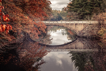 Wall Mural - Bridge over the Wesserunsett stream in the Acadia National Park, Maine