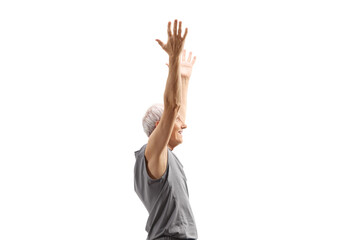 Poster - Elderly man exercising