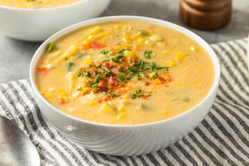 Canvas Print - Homemade Summer Corn Chowder