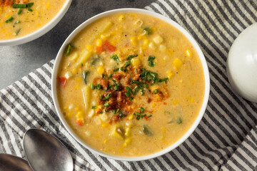 Wall Mural - Homemade Summer Corn Chowder