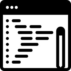 design coding glyph icon