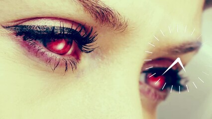 Poster - Animation of clock moving over eyes