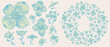 Dogwood Floral Vector Illustration with Wreath